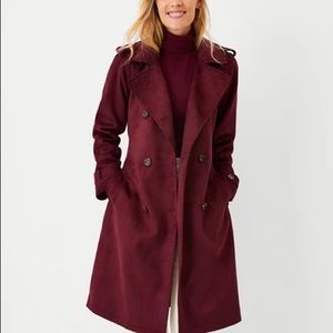 Ann Taylor Trenchcoat- Faux Suede XS